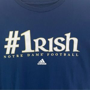Adidas Mens Notre‎ Dame T Shirt Size Large Undefeated Season Fighting Irish